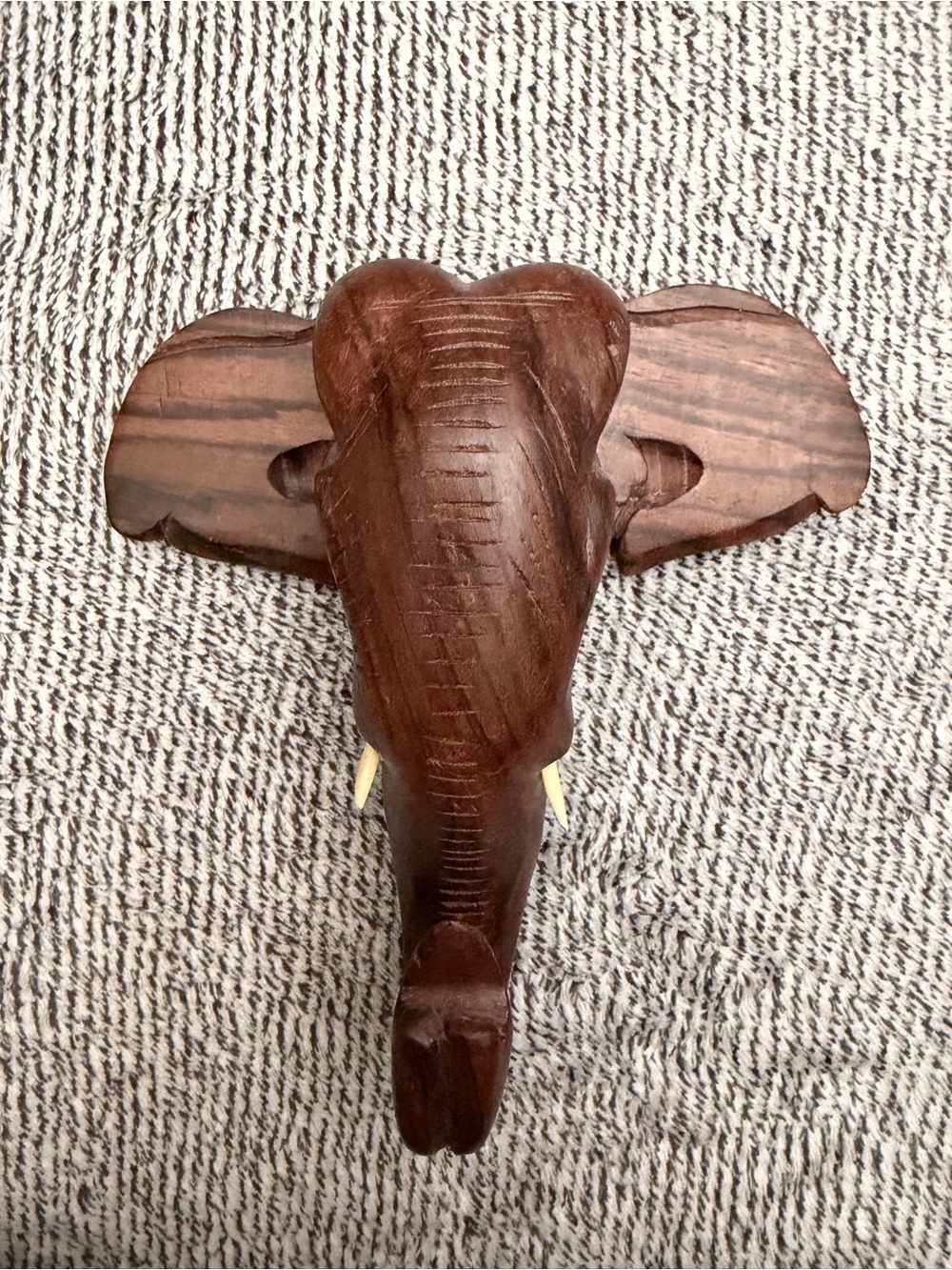 Wooden Elephant Head Wall Decor